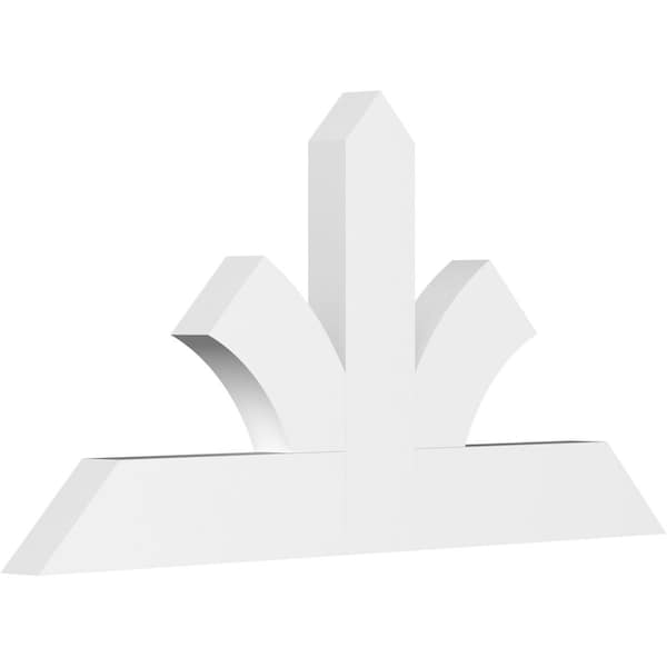 Ekena Millwork Richland Architectural Grade PVC Gable Bracket, 36"W x 18"H x 2"D x 4"F, 12/12 Pitch GBP036X18X0204RIC00 - main